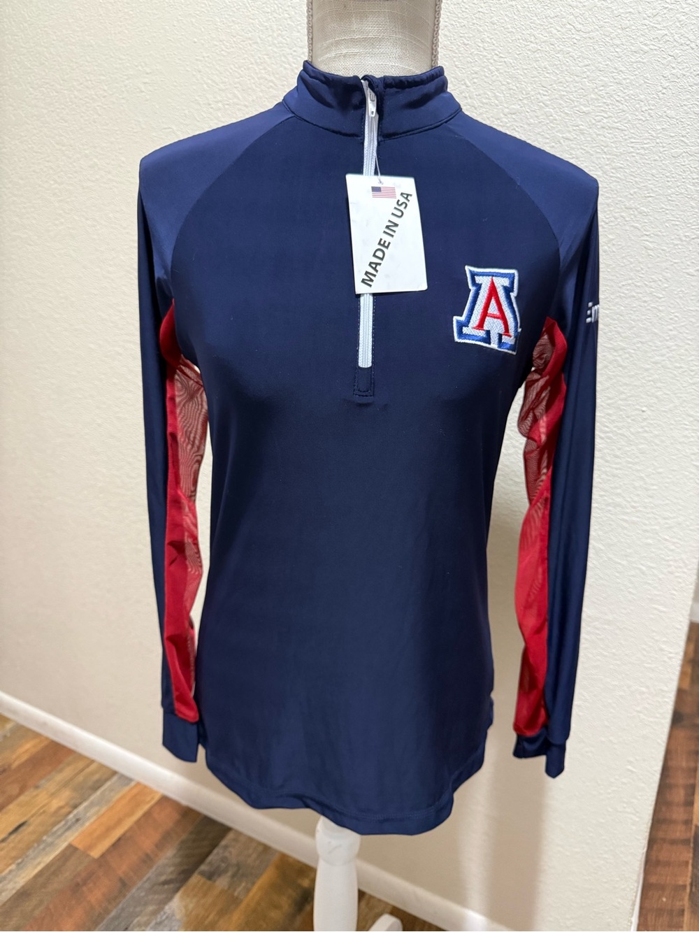 University of Arizona Women’s Navy & Red Quarter-Zip Performance Top - Size Med